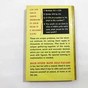 High-speed Math Self-taught By Lester 1902- Meyers [Paperback] NEUF